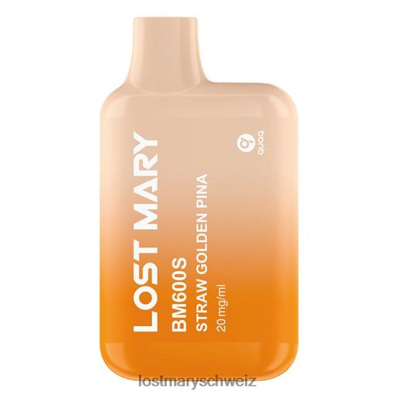 Lost Mary BM600S 20 mg Einweg-Vape 6H84D170 - LOST MARY vape - Strohgoldene Pina