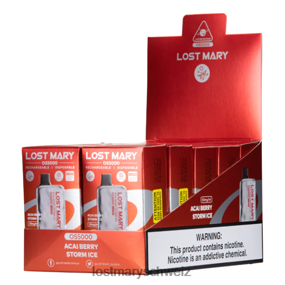 Lost Mary OS5000 Glanz 6H84D1 - LOST MARY Schweiz - Acai-Beere Sturmeis