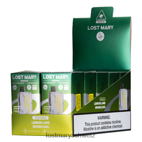 Lost Mary OS5000 Glanz 6H84D41 - LOST MARY Schweiz - Zitronen-Limetten-Schaum