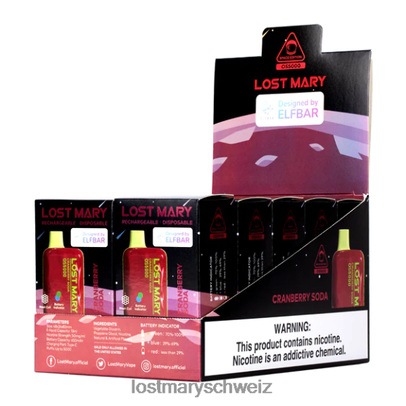 Verlorene Mary OS5000 6H84D27 - LOST MARY vape preis - Cranberry-Soda