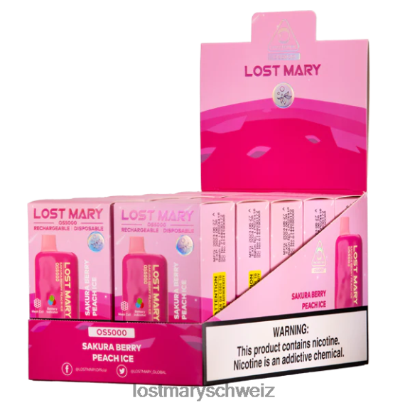 Verlorene Mary OS5000 6H84D61 - LOST MARY Schweiz - Sakura-Beeren-Pfirsich-Eis