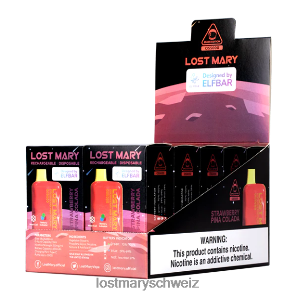 Verlorene Mary OS5000 6H84D70 - LOST MARY vape - Erdbeer-Pina Colada