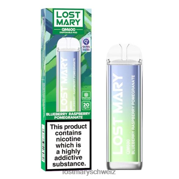 Lost Mary QM600 Einweg-Vaporizer 6H84D159 - LOST MARY vape Schweiz - Blaubeer-Himbeer-Granatapfel